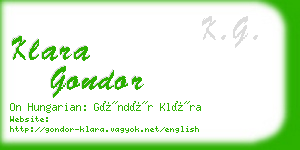 klara gondor business card